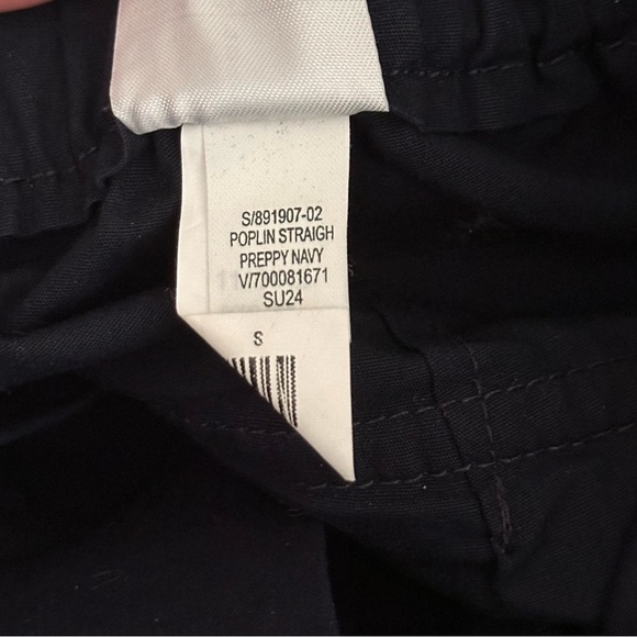 BANANA REPUBLIC Navy Blue Poplin Straight Leg Pants Modern Basic Casual Chic 8 - Picture 12 of 14